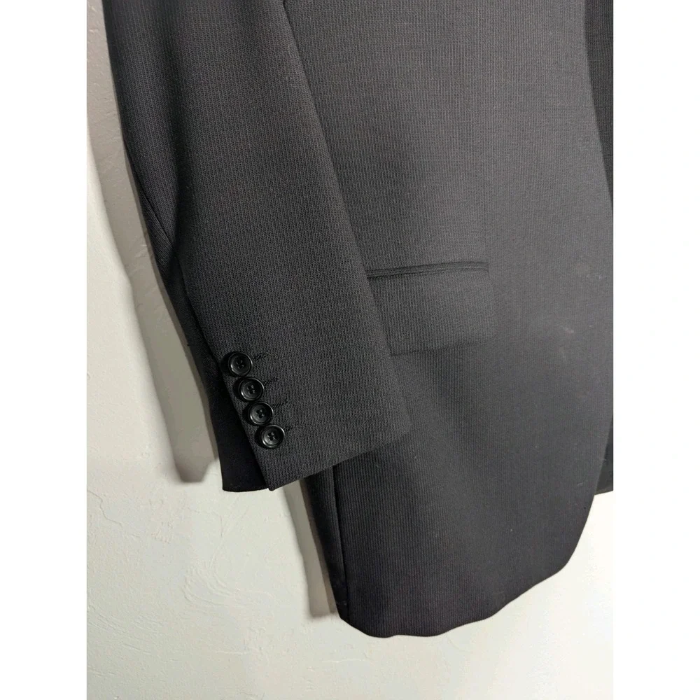 Canali proposta‎ Mens 54R Wool Blazer Sport Jacket 2 Button Black